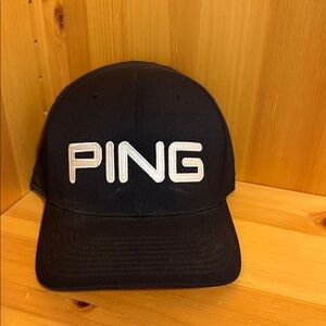Ping Black and White Logo Cap